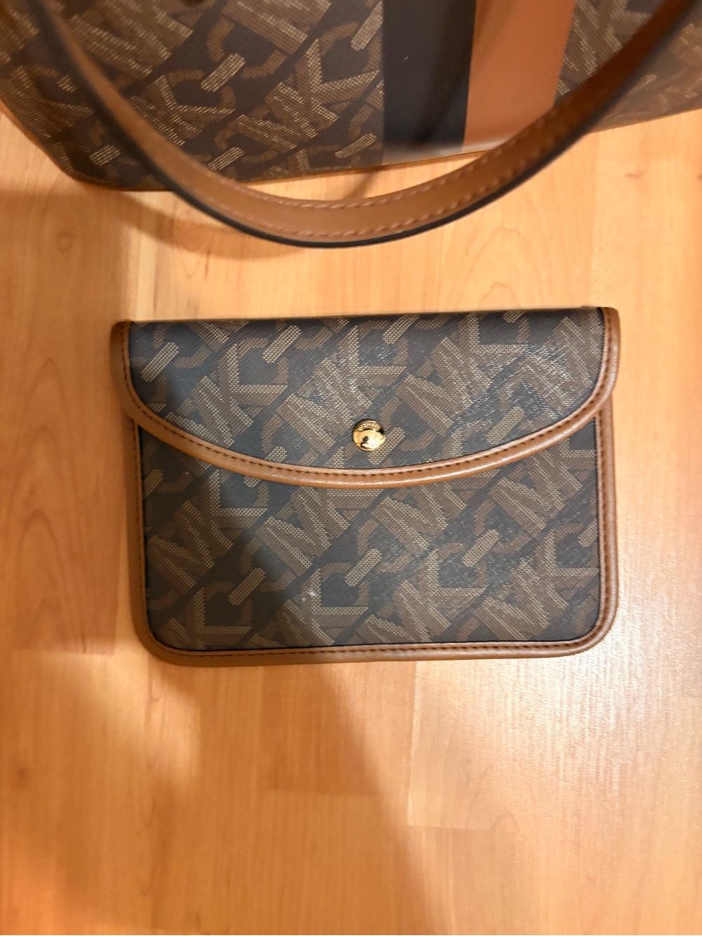 NWT Michael Kors Eliza Large East West Open Tote Bag - Brown/ Luggage - Picture 5 of 16
